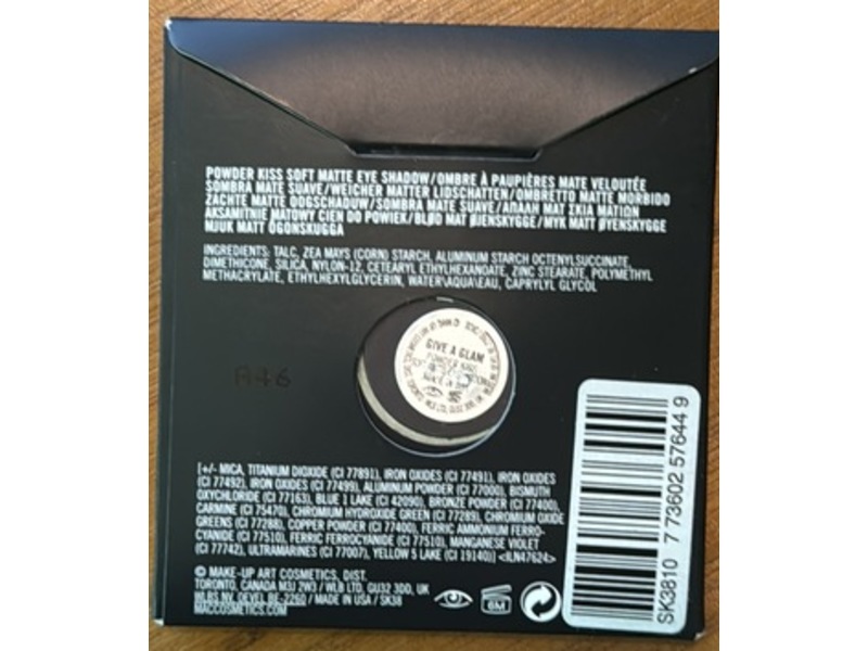 M.A.C Cosmetics Powder Kiss Soft Matte Eye Shadow, Give A Glam, 0.05 oz/1.5 g