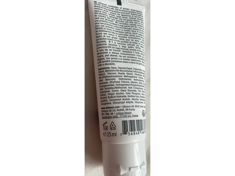Ultrasun Moisturising Anti - Ageing Sun Protection Face Creme, SPF 50+, 25 mL