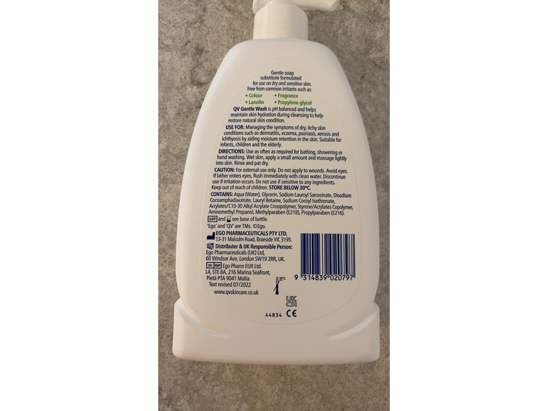 Ego Qv Gentle Wash, 500 g