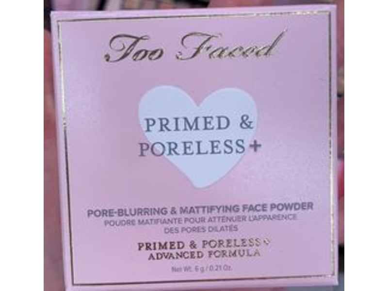Too Faced Pore Blurring & Mattifying Face Powder, Primed & Poreless+, 0.21 oz/6 g