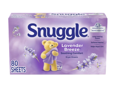 Snuggle Soothing Comfort Dryer Sheets, Lavender Breeze, 80 Count