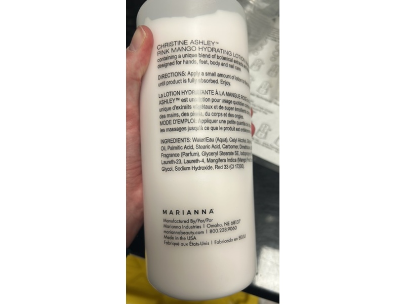 Marianna Christine Ashley Hydrating Lotion, Pink Mango, 32 fl oz/946 mL