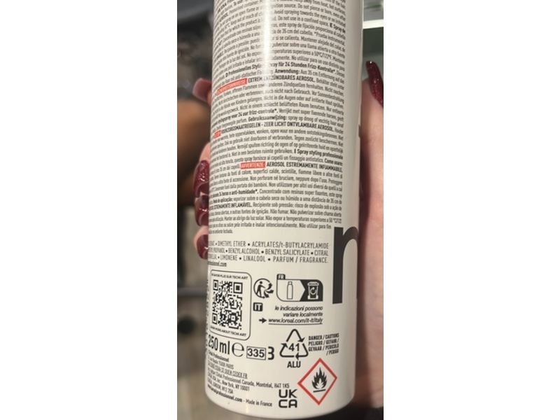 Loreal Paris Fix Anti Frizz Spray, Force 4, 8.4 fl oz/250 mL