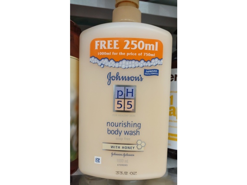 Johnson's Nourishing Body Wash, Honey, 33.8 oz/1000 mL