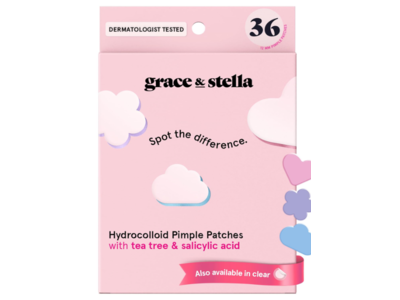 Grace & Stella Spot The Difference Hydrocolloid Pimple Patches, Tea Tree & Salicylic Acid, 36 Count