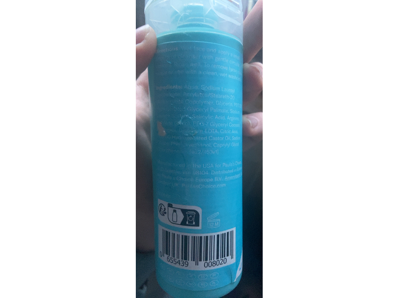 Paula's choice Pore Normalizing Cleanser, 6 fl oz/177 mL