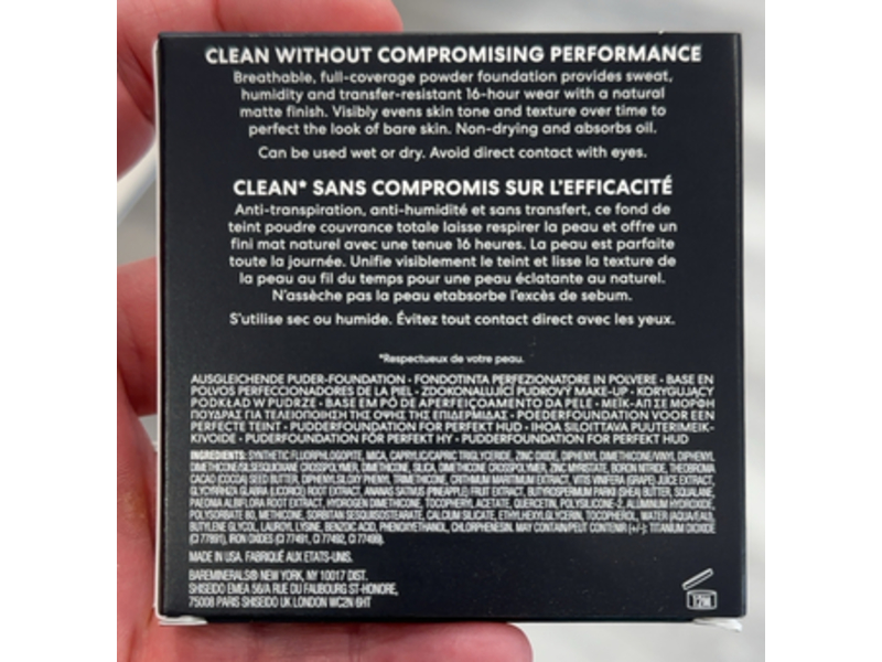 BareMinerals Barepro Skin-Perfecting Powder Foundation, Medium Deep 40 Cool, 0.28 oz/8 g