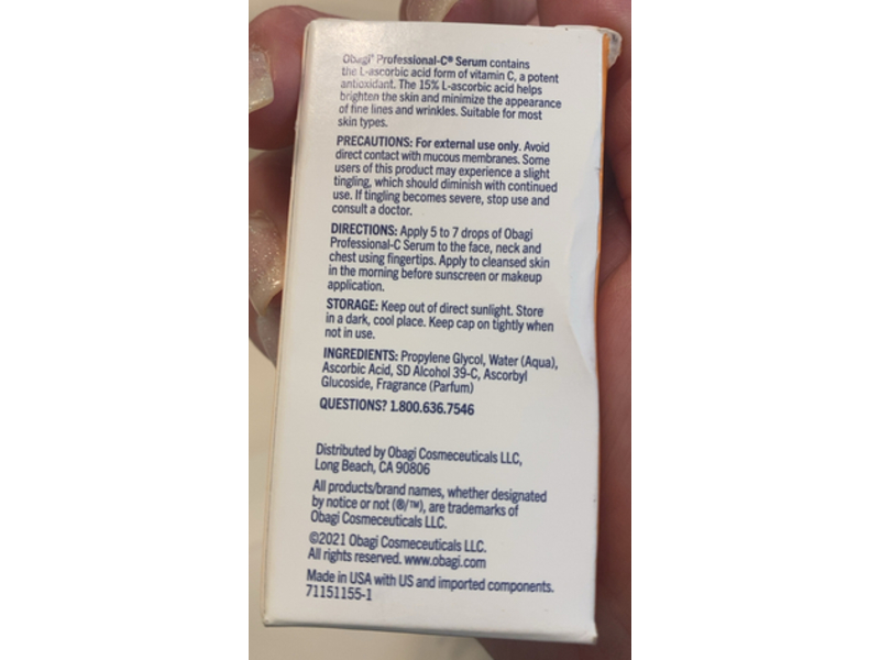 Obagi Medical Professional-C 15 Serum, 15% L-Ascorbic Acid, 0.17 fl oz/5 mL