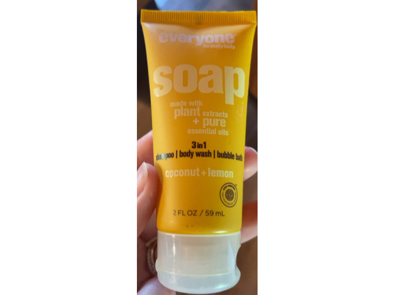 Everyone for Every Shampoo, Body Wash, Bubble Bath, Coconut + Lemon, 2 fl oz/59 mL