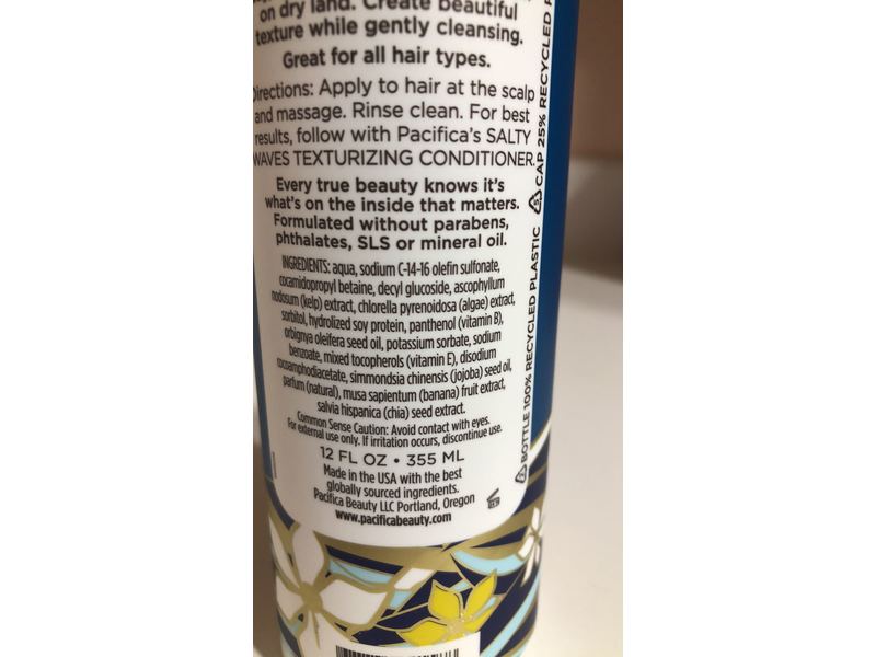 Pacifica, Shampoo Salty Waves, 12 oz