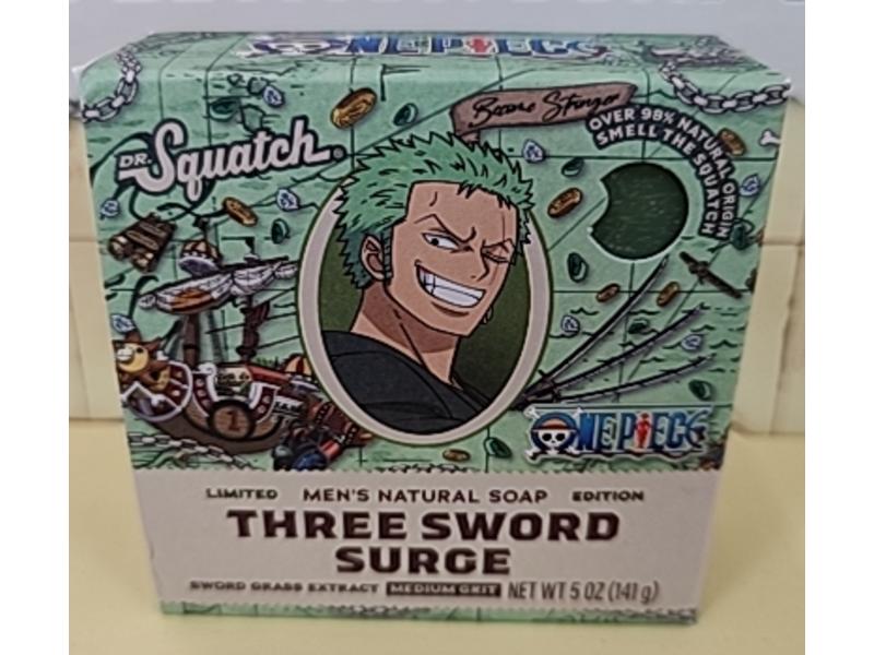Dr. Squatch Men's Natural Soap, Three Sword Surge, 5 oz/141 g