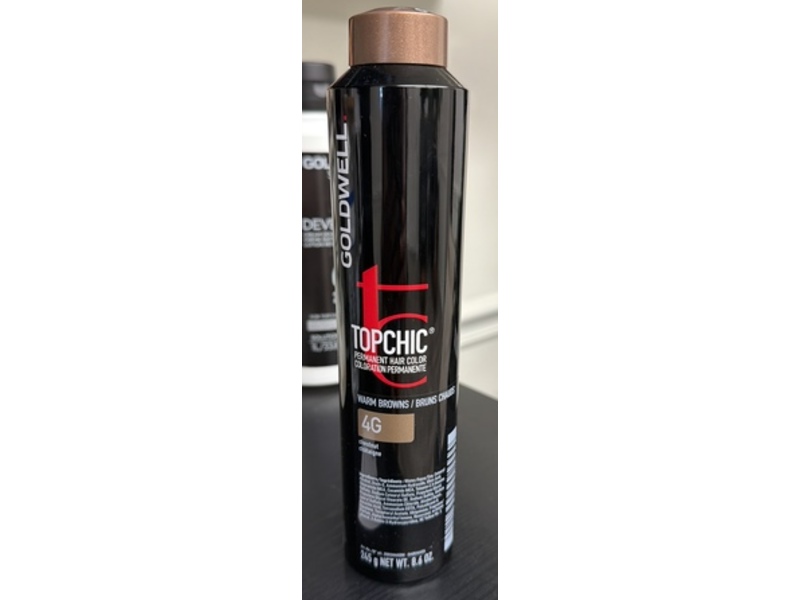 Goldwell Topchic Warm Browns Permanent Hair Color, 4G Chestnut, 8.6 oz/245 g