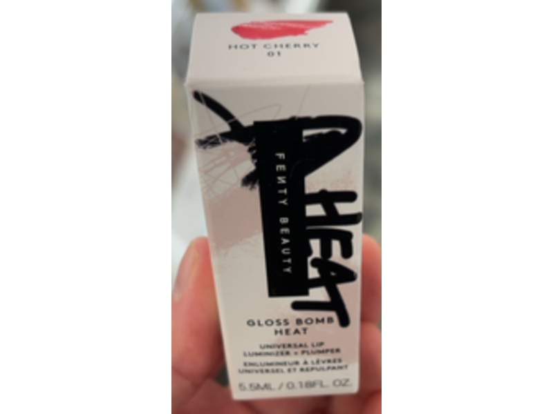 Fenty Beauty Gloss Bomb Heat Universal Lip Luminizer + Plumper, 01 Hot Cherry, 0.18 fl oz/5.5 mL