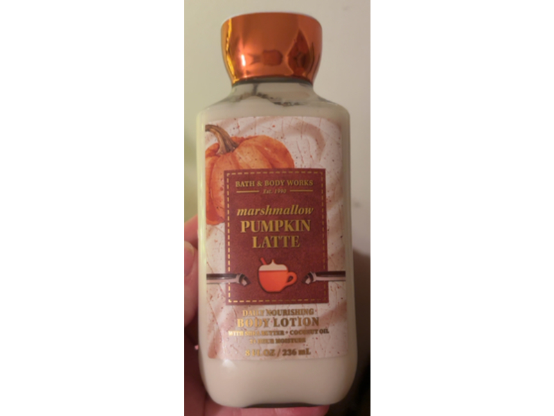 Bath & Body Works Marshmallow Daily Nourishing Body Lotion, Pumpkin Latte, 8 fl oz/236 mL