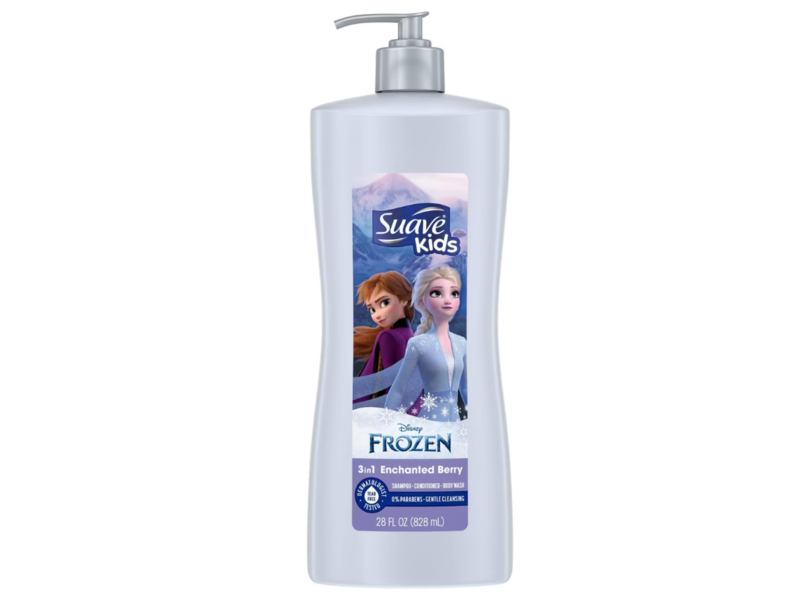 Suave Kids Disney Frozen 3 In 1 Shampoo, Conditioner & Body Wash, Enchanted Berry, 28 fl oz/828 mL