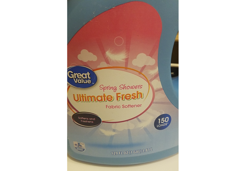 Great Value Ultimate Fresh Fabric Softener, Spring Showers, 150 Loads, 129 fl oz/3.81 L