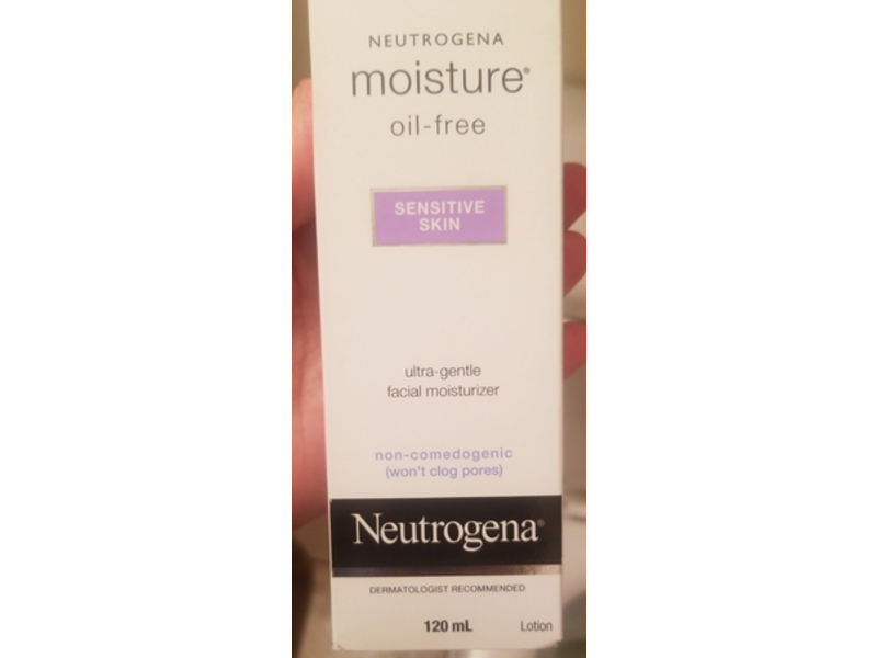 Neutrogena Moisture Ultra-Gentle Facial Moisturizer, Sensitive Skin, Oil-Free, 120 mL