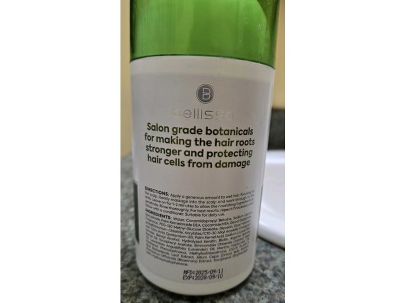 Bellisso Onion Shampoo, Biotin & Rosemary, 16 fl oz/473 mL