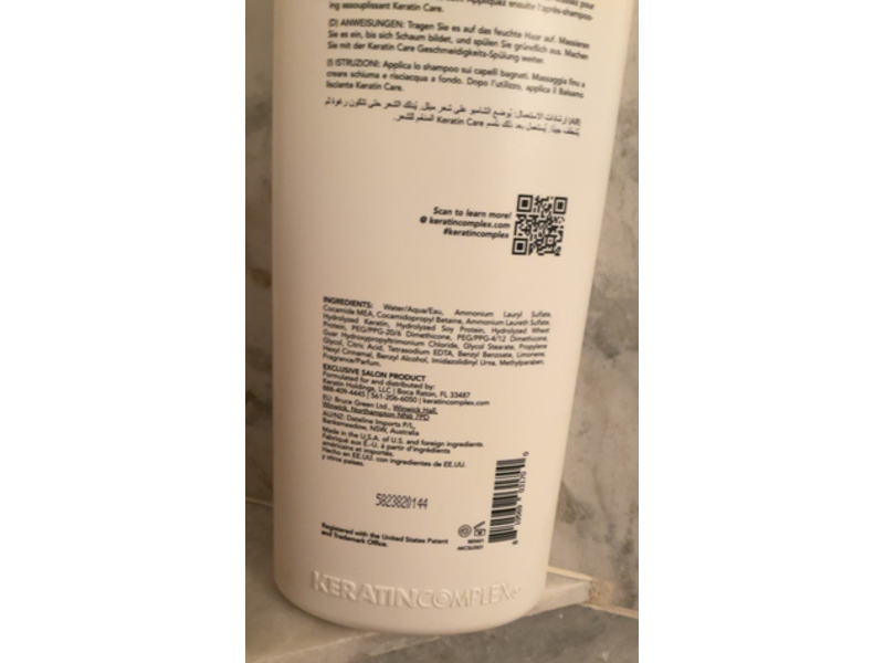 Keratin Complex Keratin Care Smoothing Shampoo, 33.8 fl oz/1000 mL