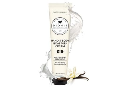 Dionis Hand & Body Goat Milk Moisturizing Cream, Toasted Vanilla Chai, 3.3 oz/93 g