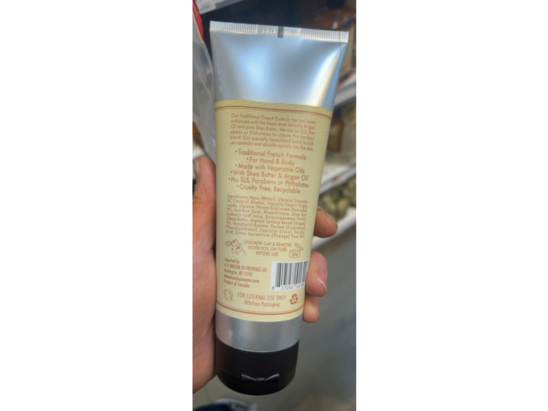 A La Maison Orange Bergamot Hand & Body Lotion, Shea Butter & Argan Oil, 8 fl oz/240 mL