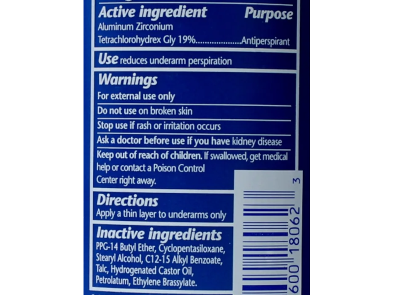 Arrid Extra Extra Dry Solid Antiperspirant Deodorant, Unscented, 2.6 oz/73 g