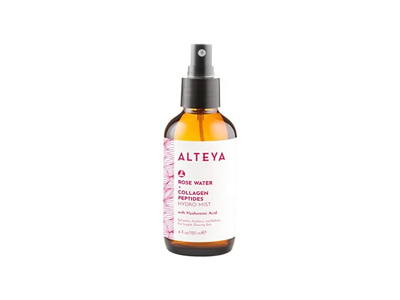 Alteya Organics Rose Water Face Toner, Hyaluronic Acid, 4 fl oz/120 mL