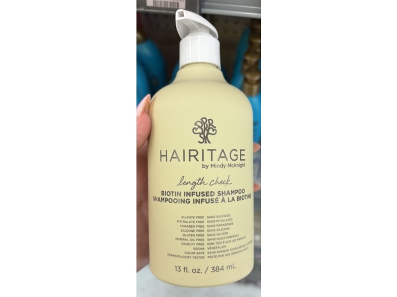 Hairitage By Mindy Mcknight Length Check Biotin Infused Shampoo, 13 fl oz/384 mL