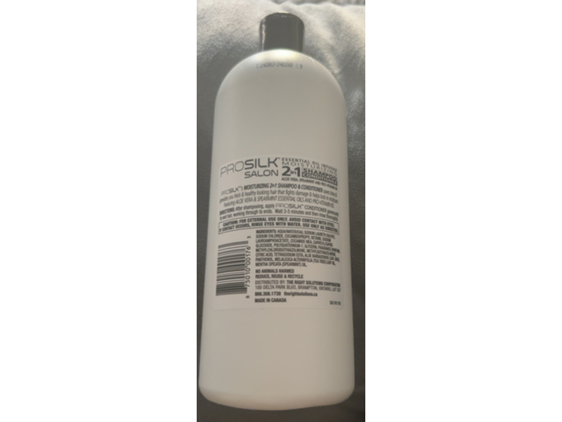 Pro Silk Salon 2in1 Shampoo & Conditioner, Aloe Vera, Spearmint & Pro Vitamin B, 35 fl oz/946 mL