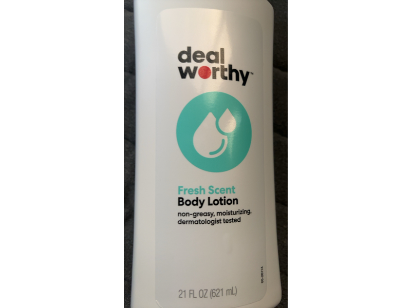 Deal Worthy Body Lotion, Fresh Scent, 21 fl oz/621 mL