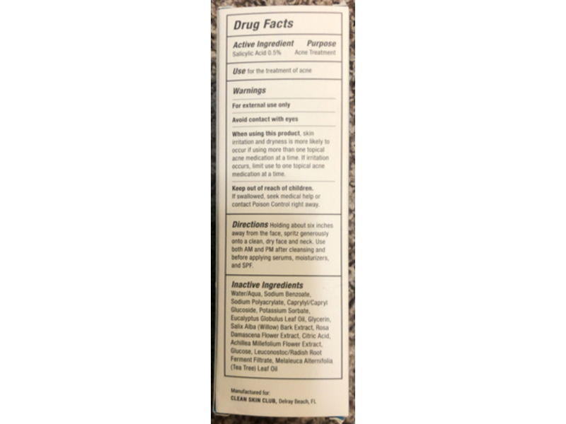 Clean Skin Club Clean Slate Clearing Mist, 3.4 fl oz/100 mL