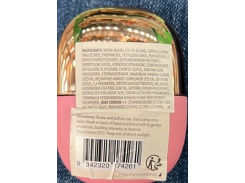 Nude By Nature Dewy Serum Blush Drops, 01 Pink Petal, 0.5 fl oz/15 mL