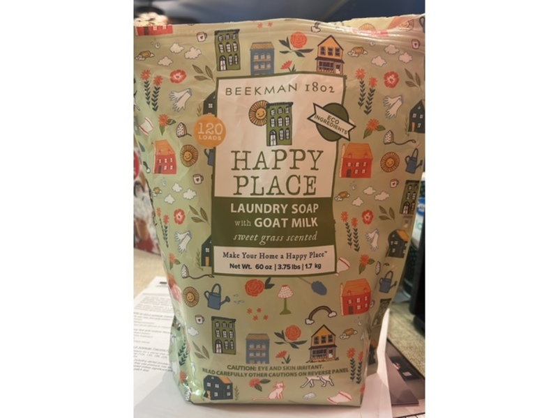 Beekman 1802 Happy Place Goat Milk Laundry Soap, Sweet Grass, 120 Loads, 60 oz