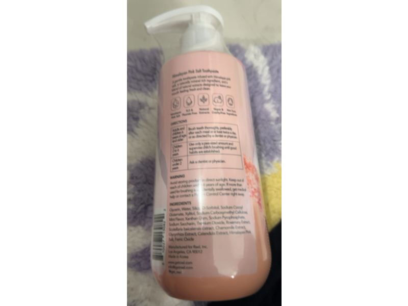 Rael Himalayan Pink Salt Toothpaste, Sweet Herbal Mint, 10.58 oz/300 g