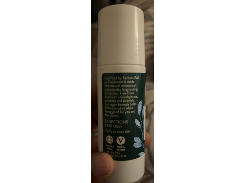 Real Root By Sprouts Mineral Salt Roll On Deodorant, 3 fl oz/90 mL