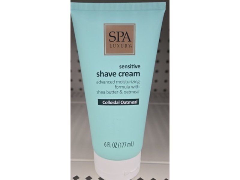 Spa Luxury Sensitive Shave Cream, Colloidal Oatmeal, 6 fl oz/177 mL