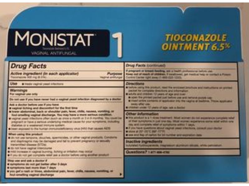 Monistat 1-Day Vaginal Antifungal Ointment, 0.16 oz/4.6 g