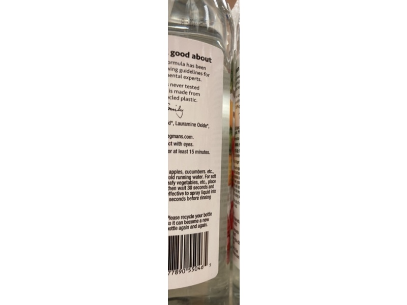 Wegmans Fruit & Veggie Wash, 25 fl oz/739 mL