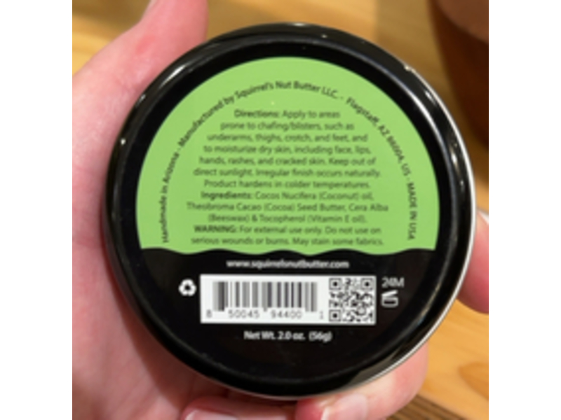 Squirrel's Nut Butter All Natural Anti Chafe Salve, 2 oz/56 g
