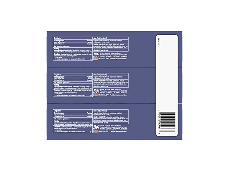 Crest 3D White Toothpaste Radiant Mint, 3.8 Oz (Pack of 3)