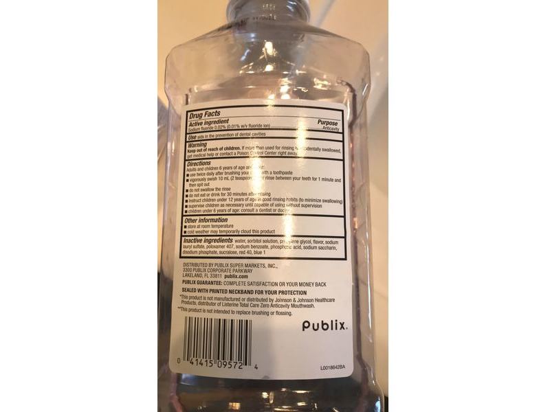 Publix Anticavity Mouthwash, 33.8 fl oz/1 L