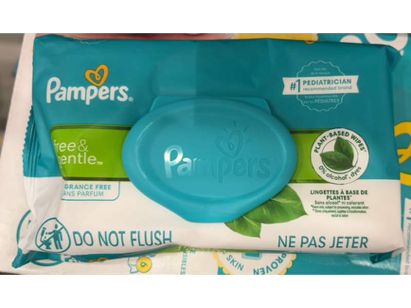 Pampers Baby Wipes, Free & Gentle, 52 Count