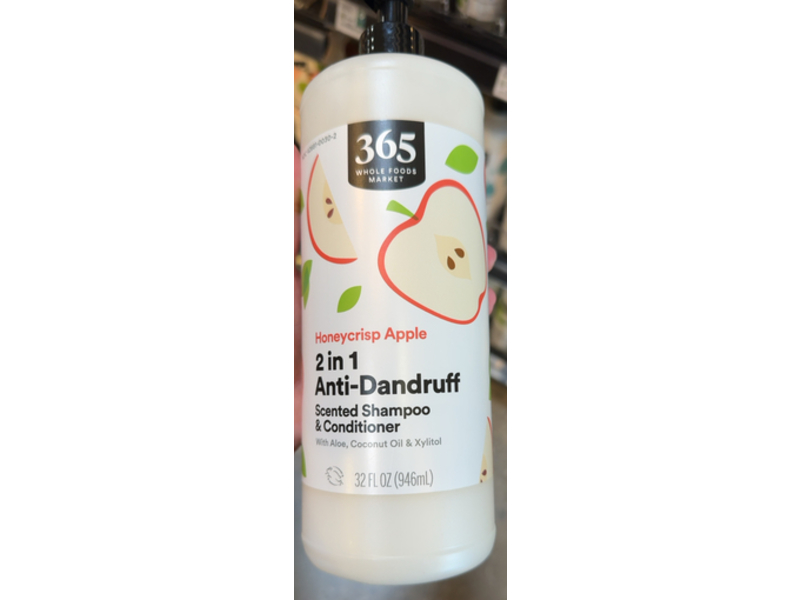 365 Whole Foods Market 2 In 1 Anti-Dandruff Scented Shampoo & Conditioner, Honeycrisp Apple, 32 fl oz/946 mL