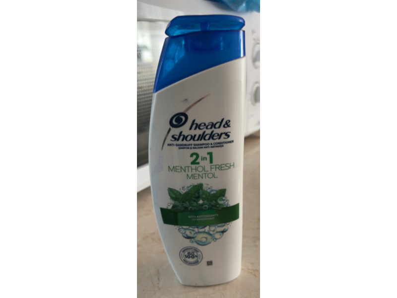 Head & Shoulders 2 In 1 Anti-Dandruff Shampoo & Conditioner, Antioxidants, Menthol Fresh, 360 mL
