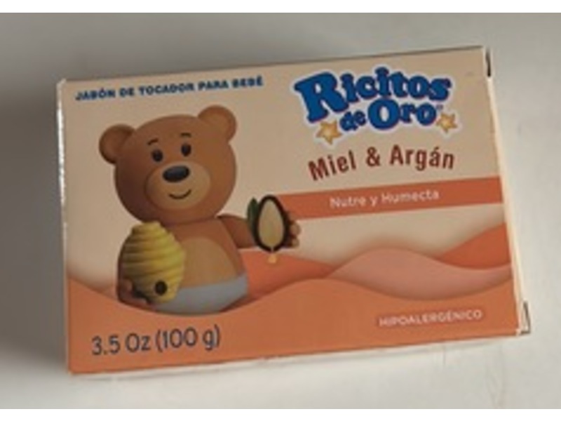 Ricitos de Oro Baby Soap, Honey Bee & Argan, 3.5 oz/100 g, Pack Of 6