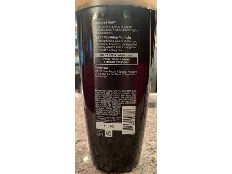 L'Oreal Paris Elvive Total Repair 5 Repairing Shampoo, Damaged Hair, 12.6 fl oz/375 mL