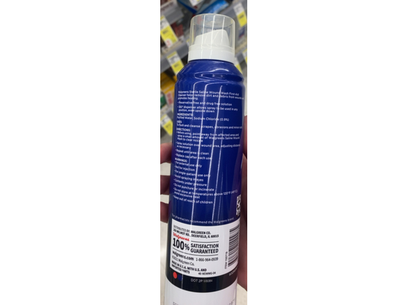 Walgreens Saline Wound Wash, 7.4 oz/210 g