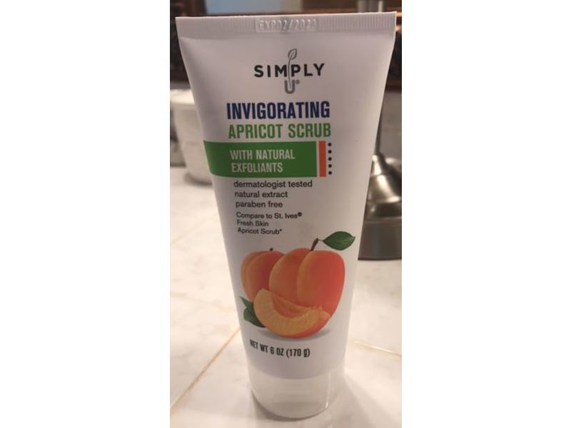 Simply Invigorating Scrub, Apricot, Natural Exfoliants, 6 oz/170 g