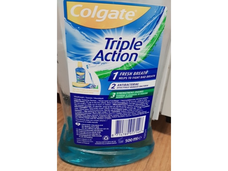 Colgate Triple Action Mouthwash, 500 mL