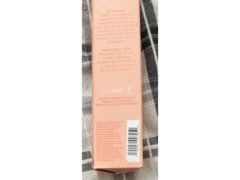 ColourPop Pretty Fresh Tinted Moisturizer, Hyaluronic Acid, Light 7W, 1.45 fl oz/43 mL